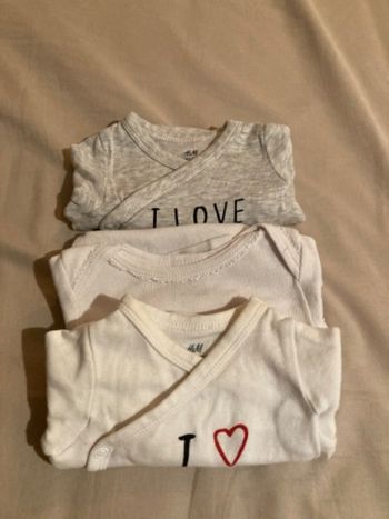 Lot de 3 bodys en un mois
