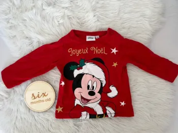 T-shirt Mickey Noel 6 mois