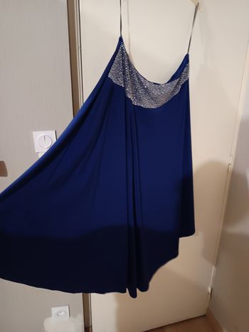 Robe asymétrique bleu