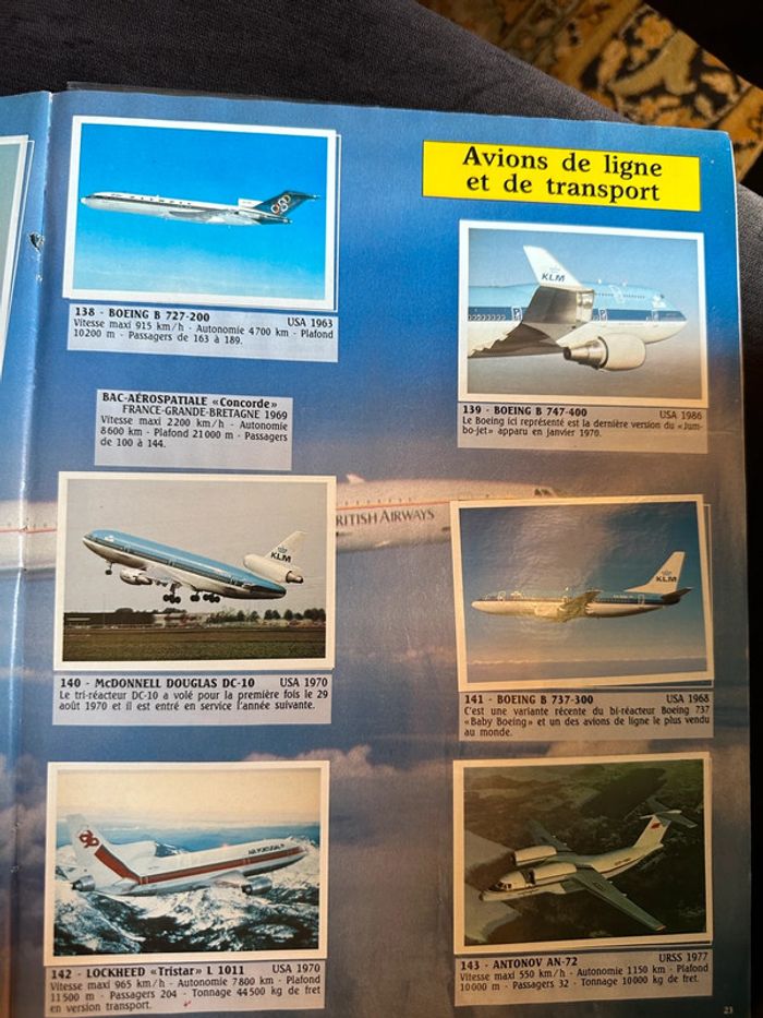 Album Panini complet ancien vintage Les avions hélicoptères fusées aviation histoire stickers - photo numéro 9