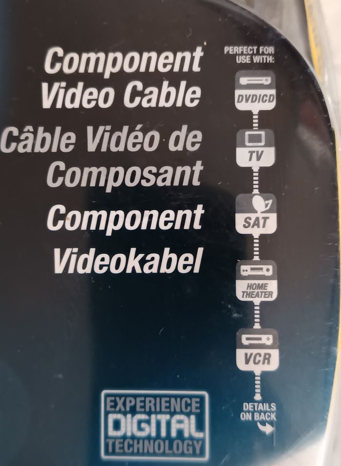Neuf Phillips 1,5m Audio Stéréo Rca/Rca RVB Cable Vidéo Composant 24K Plaqué Or - photo numéro 4
