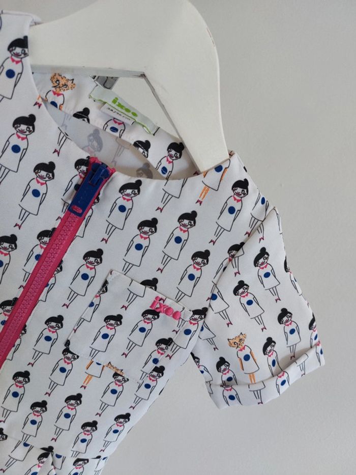 Robe manches courtes légère imprimé fille 3 ans - photo numéro 2