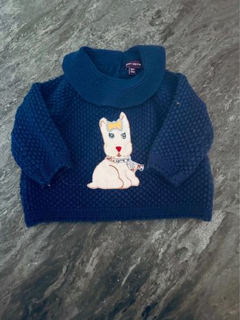 Pull bleu motifs