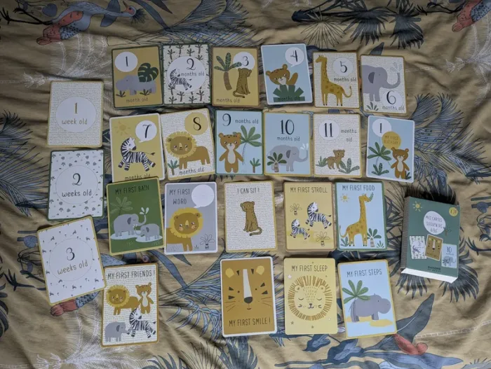 Cartes étape naissance souvenir bébé