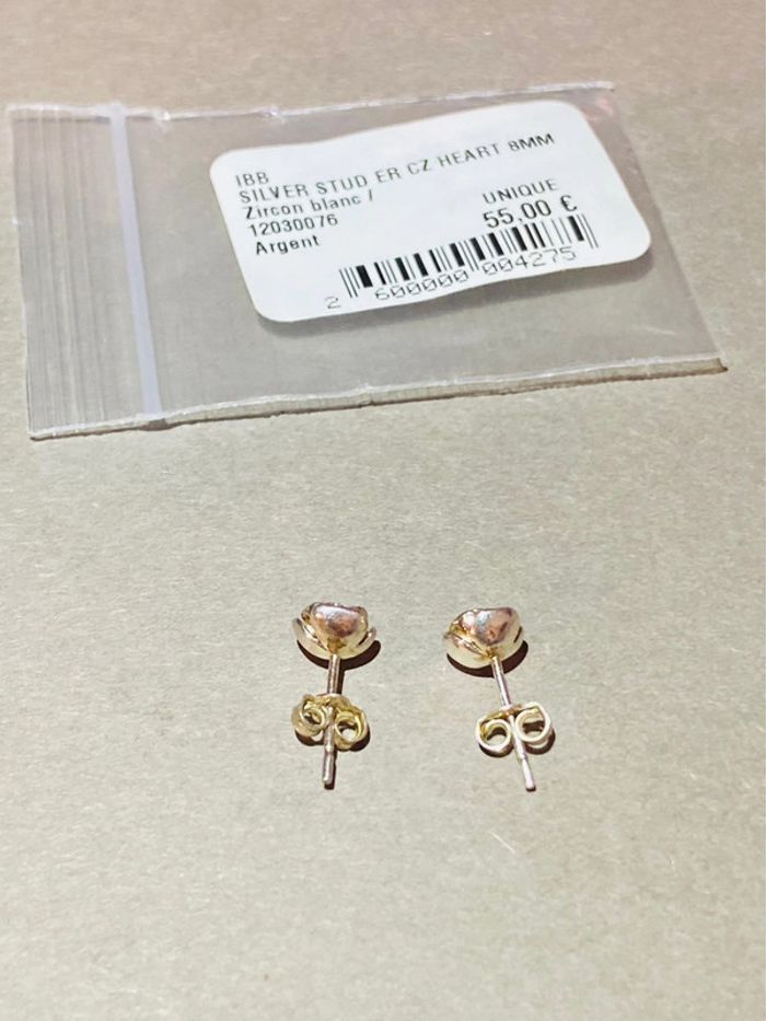 Boucle d’oreille Argent Zirconium Neuf - photo numéro 4
