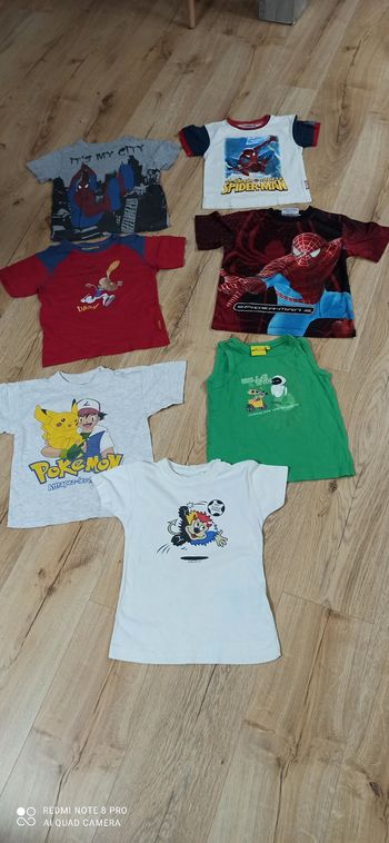 Lot de 7 t shirts heros 5 ans
