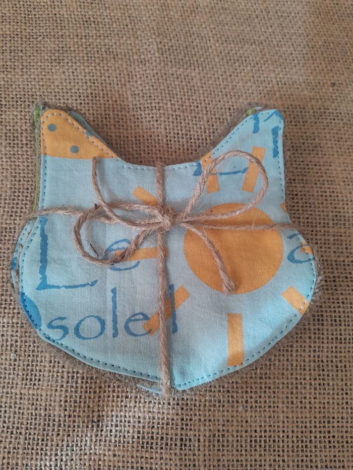 Lingettes bébé lavable têtes de chats