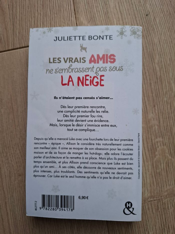 Roman Les vrais Amis ne s'embrassent pas sous la neige de Juliette Bonte en très bon état - photo numéro 2
