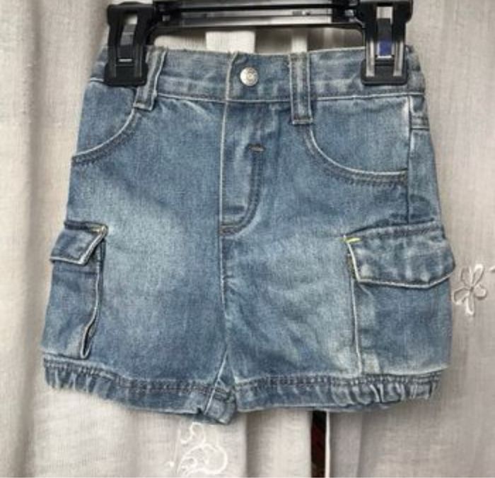 Short cargo en jeans 6 mois Obaibi