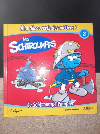 livre Altaya à la découverte des métiers ! Le schtroumpf pompier