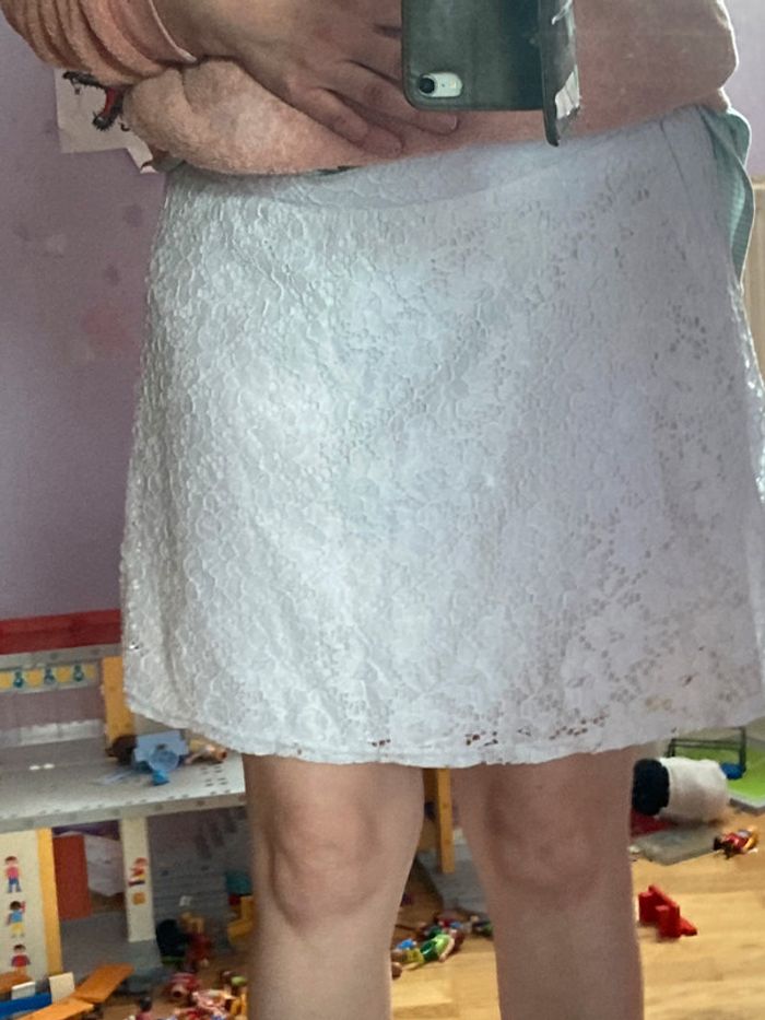 Jupe blanche dentelle taille 4 - photo numéro 5