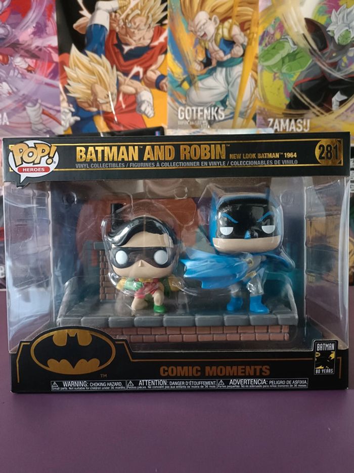Figurine Funko Pop DC comics Batman and Robin 281 80 years neuf