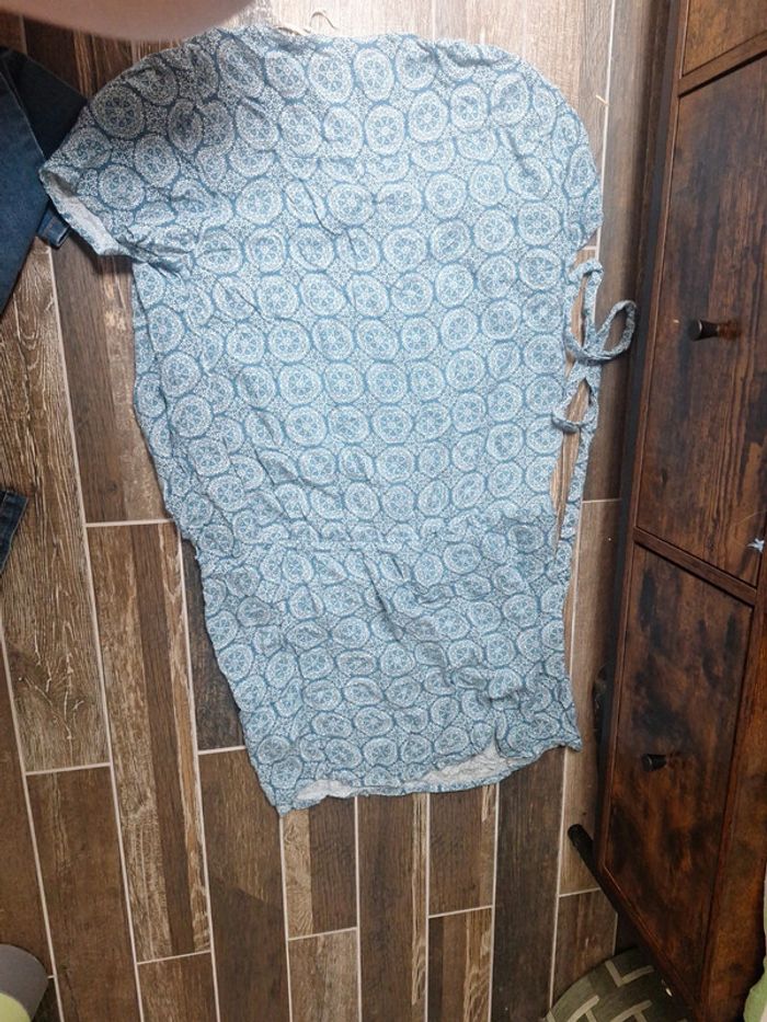 Robe grossesse bleu motif - photo numéro 4