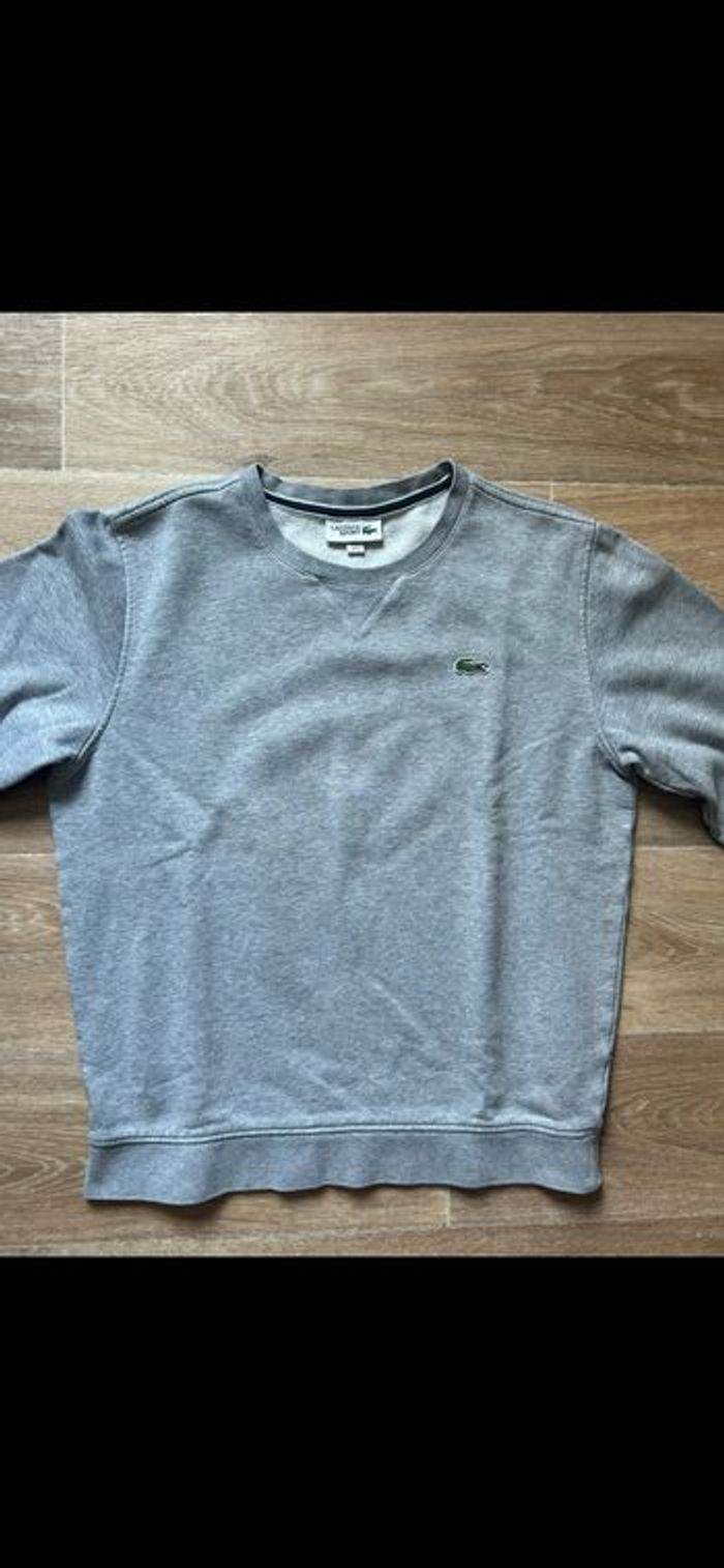 Pull Lacoste gris - photo numéro 3