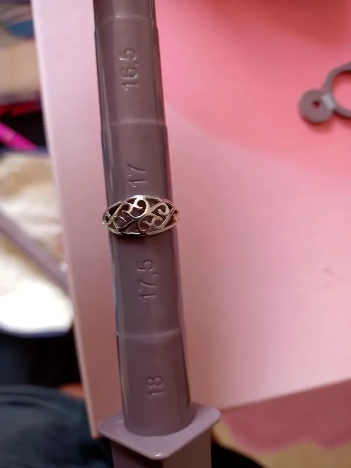 Bague sérigraphiée en argent massif 57 - photo numéro 4