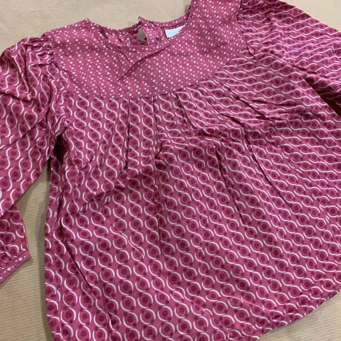 Blouse rose à motifs - photo numéro 2