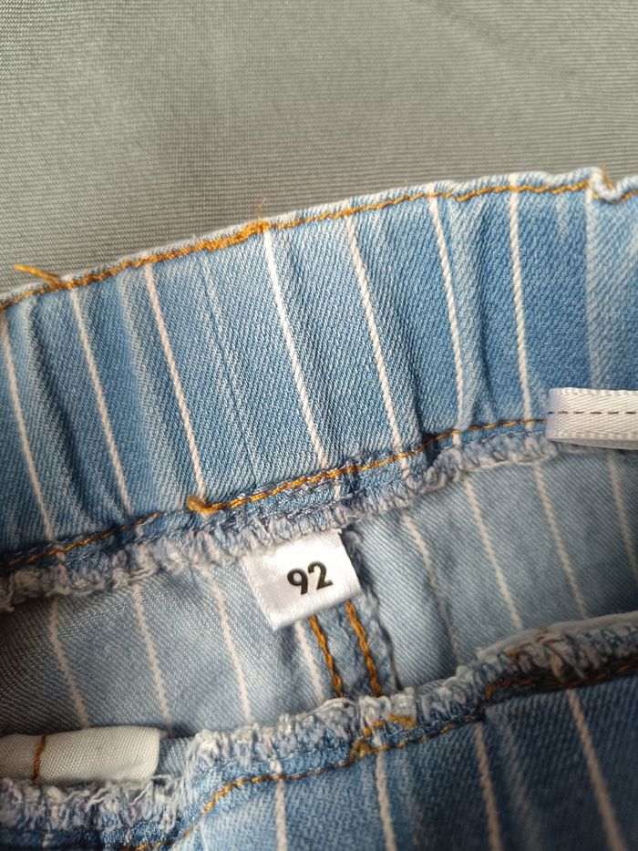 Jupe en jean rayée 💕 Taille 92 cm - photo numéro 4