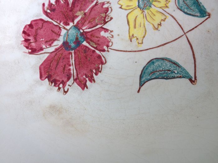 Assiette creuse blanche motifs fleurs - photo numéro 4