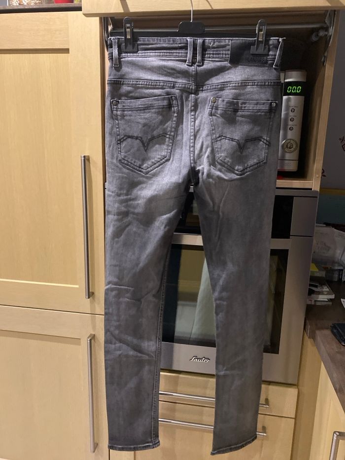 Jean Skinny, homme noir, délavé - photo numéro 2