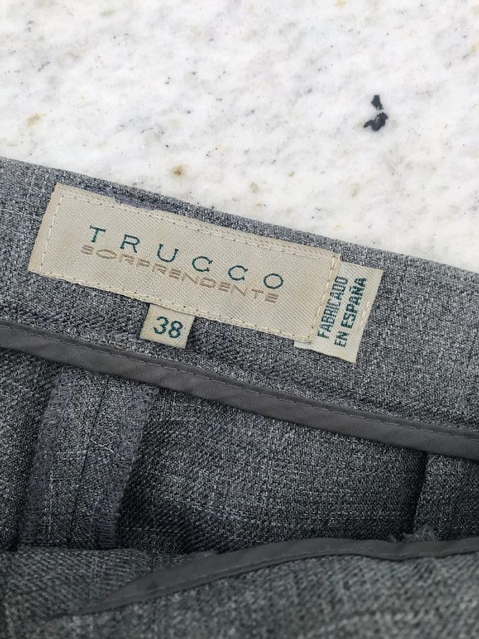 Pantalon à pinces gris Trucco 38 - photo numéro 5