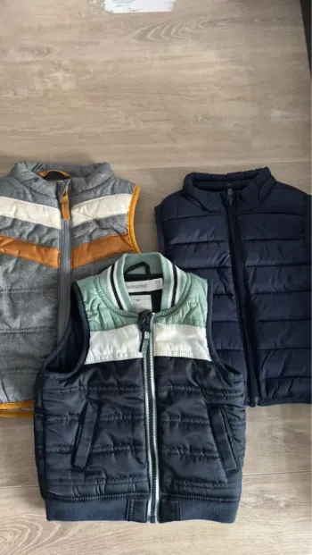 3 vestes sans manches bébé garçon