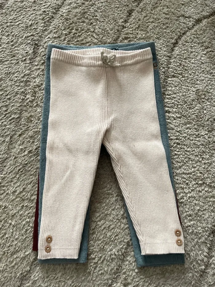 Lot leggings côtelés 18 mois - photo numéro 5