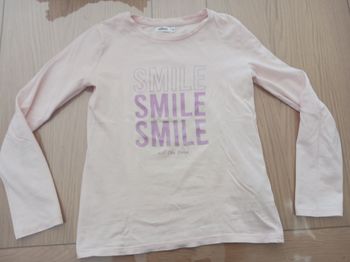 T-shirt rose pâle manches longues