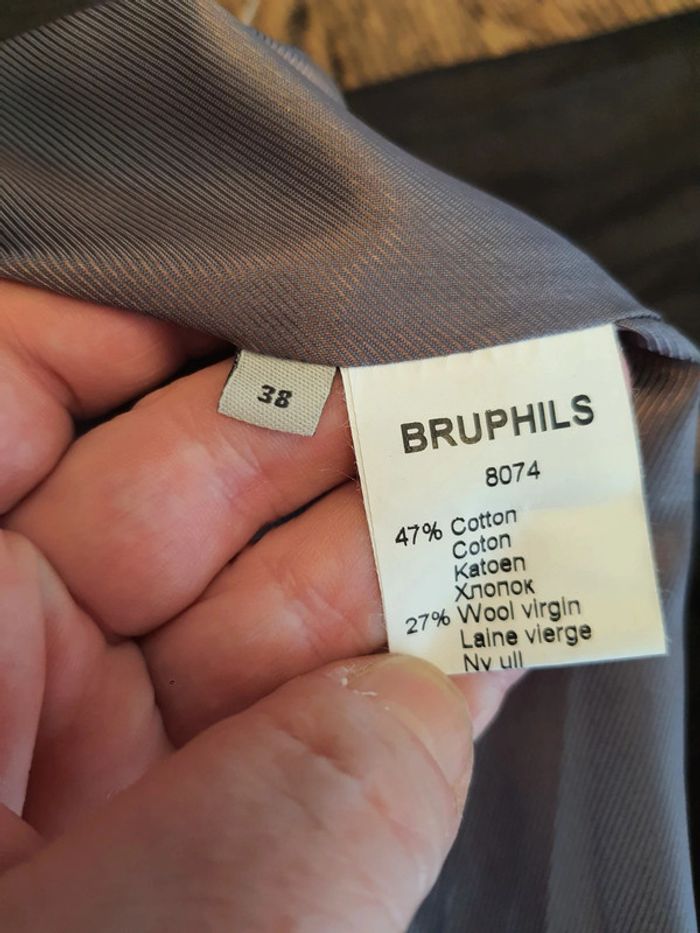 Jolie Pardessus Bruphils taille 38 marron/noir - photo numéro 18