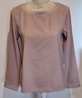 Blouse fluide couleur vieux rose unie