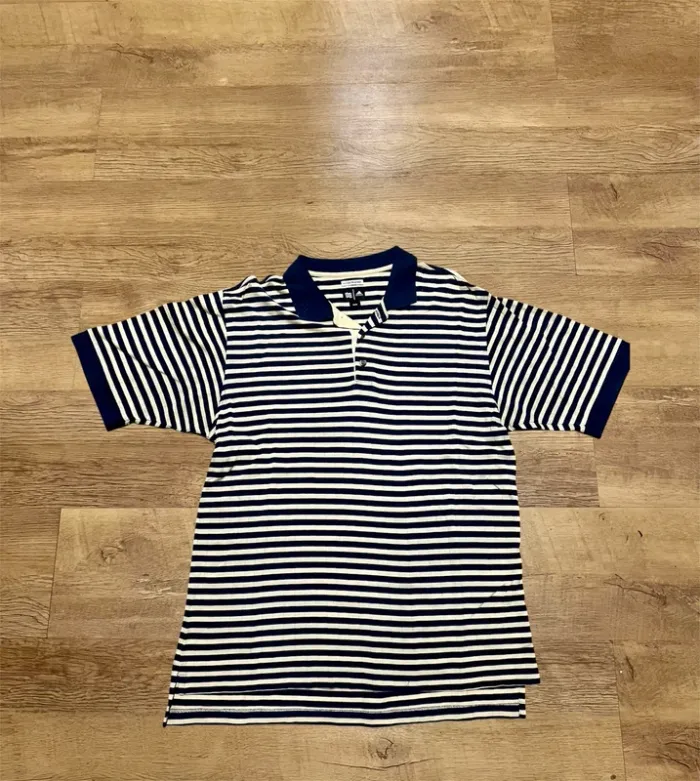 Polo adidas à rayures vintage 90s taille L