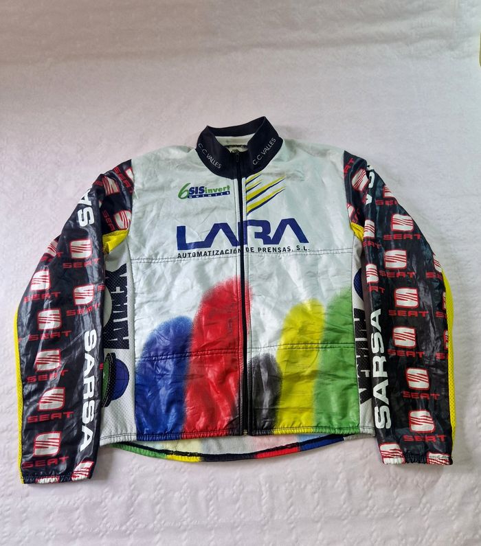 Veste cyclisme vintage , C.C Valles , sponso Seat , taille M