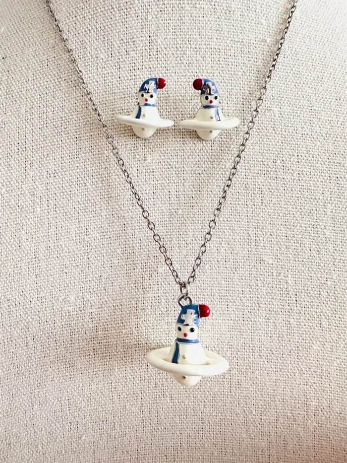 🛷Collier Vivienne Westwood bonhomme de neige – édition collector hivernale - photo numéro 5