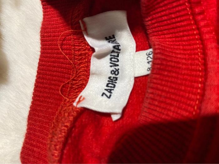 🛑Sublime robe sweat Zadig & Voltaire rouge – Fille 8 ans – TBE🛑 - photo numéro 6
