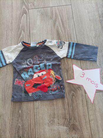 Haut ml 3 mois cars Disney