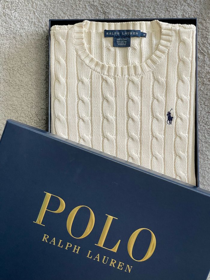 Pull torsadé col rond Ralph Lauren femme taille M - photo numéro 9