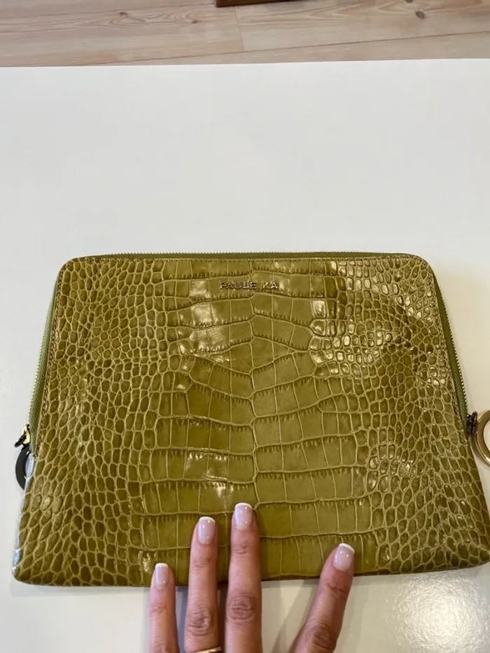 Pochette verte Paule Ka simili croco - photo numéro 9