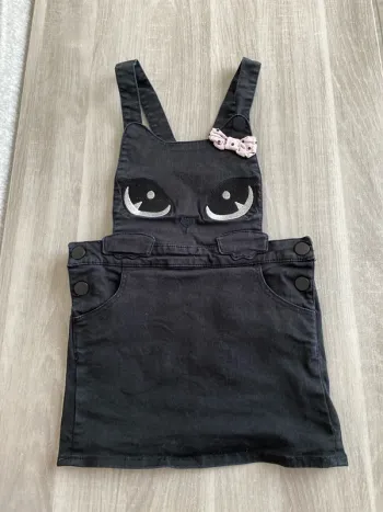 Robe salopette en jean noir H&M