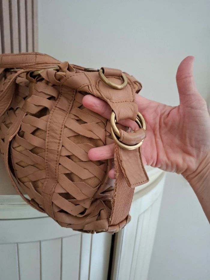 Sac cuir tressé marron - photo numéro 5
