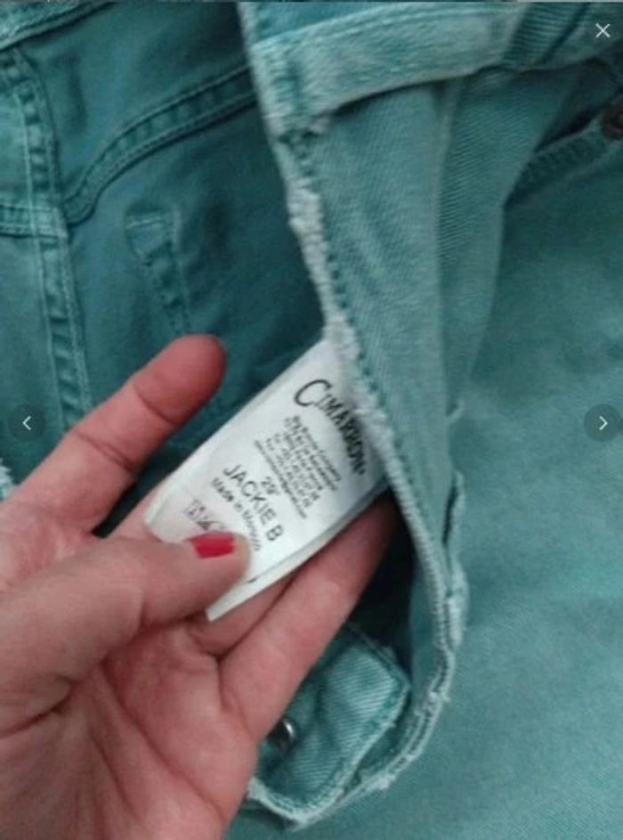 Jean vert pastel Cimarron neuf t 38 - photo numéro 3