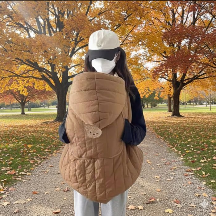 Couverture de portage bébé – Hiver / coupe-vent – très chaude