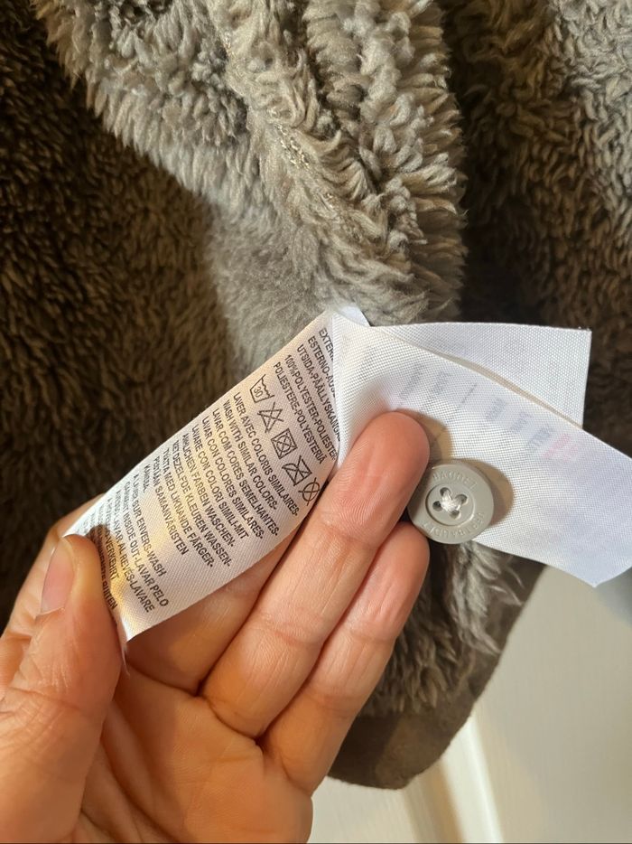 Combinaison manteau hiver gris daim- mixte Vertbaudet 6-9mois - photo numéro 7