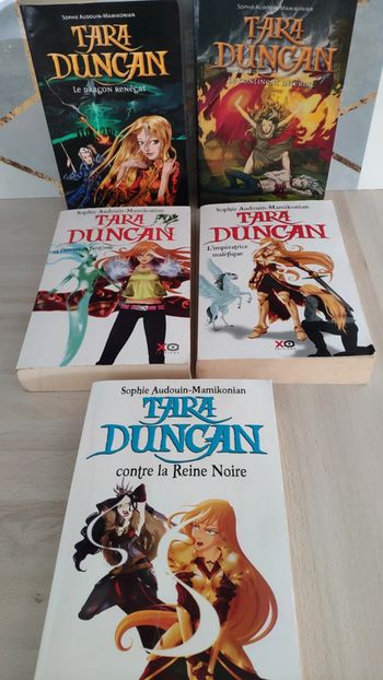 Lot 5 livres Tara Duncan tomes 4 5 7 8 9 continent dragon invasion impératrice reine noire