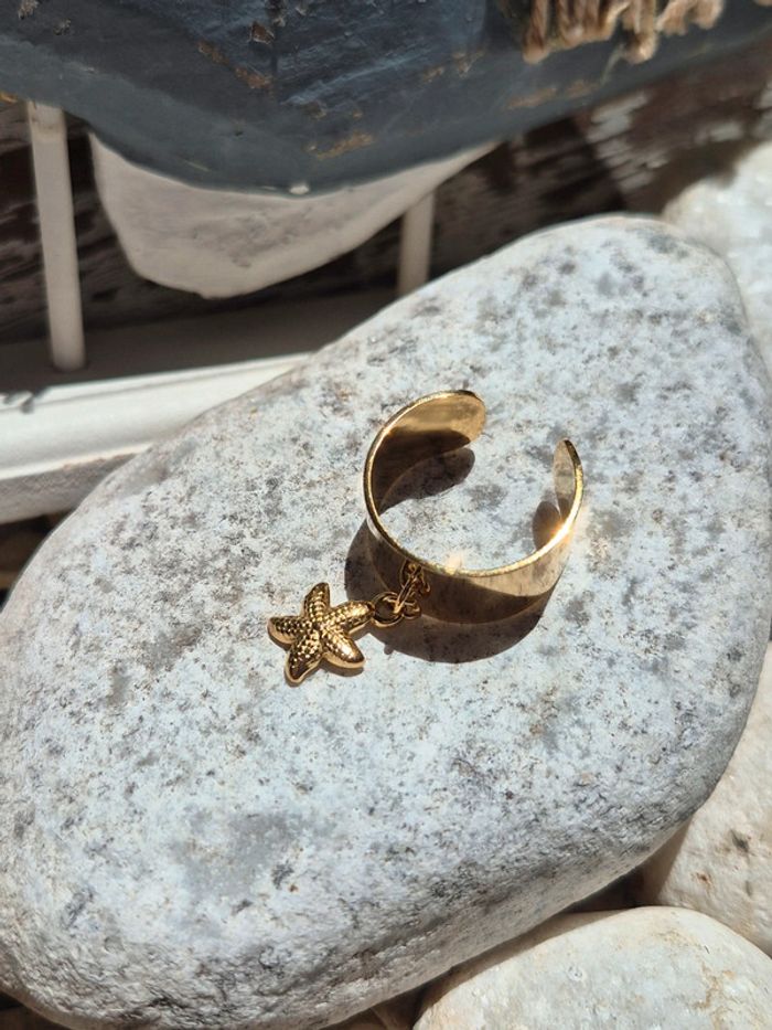 Bague étoile de mer doré