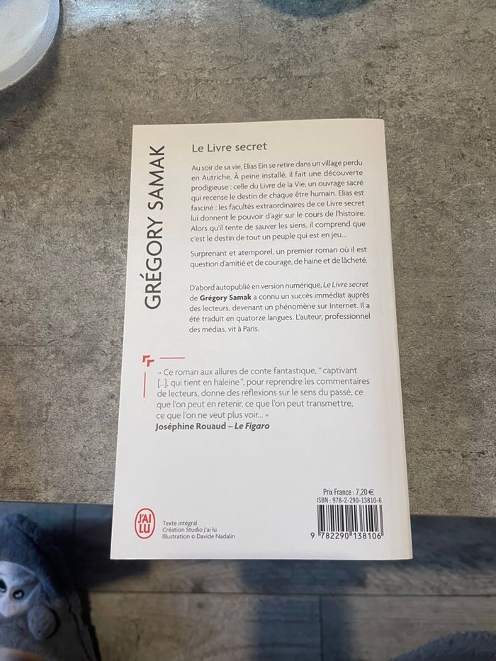 Le livre Secret – Grégory Samak