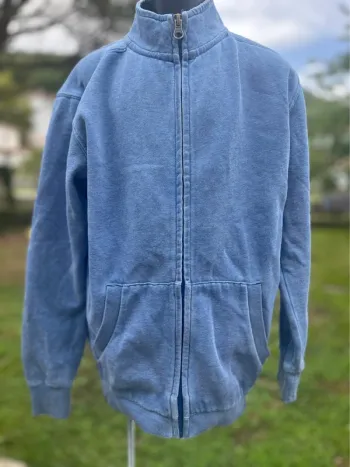 Gilet zippé bleu Kiabi