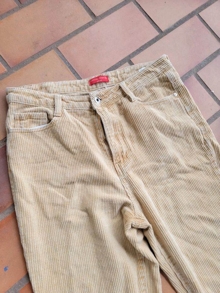 Pantalon velours côtelé vintage old money chic grunge tie and dye - photo numéro 2