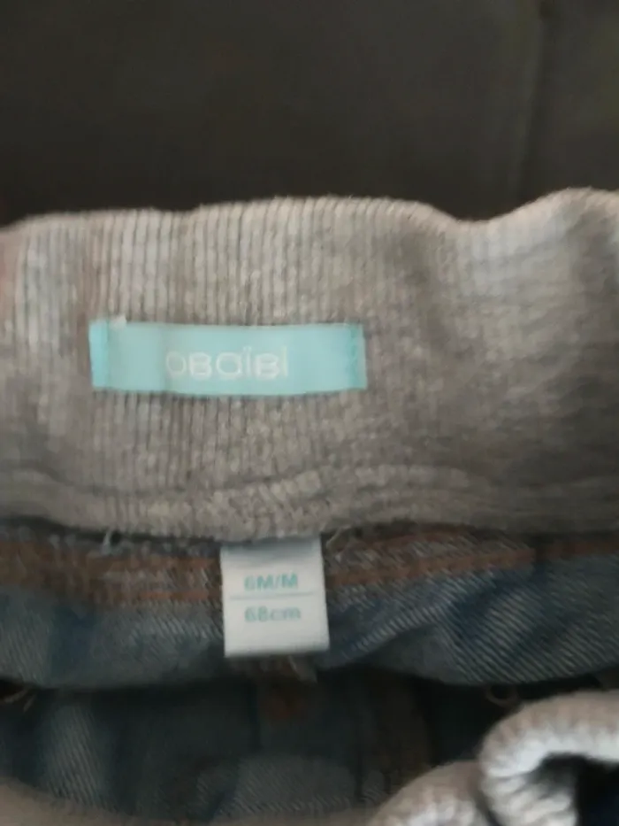 Jeans bleu garçon 6 mois Obaïbi - photo numéro 3