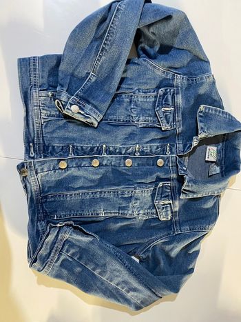 Veste en jeans bleu foncée Green dog taille 10/12 ans