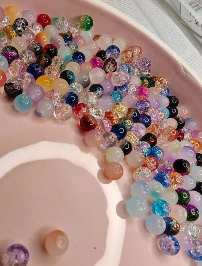 Lot de perles en verre pour création DIY
