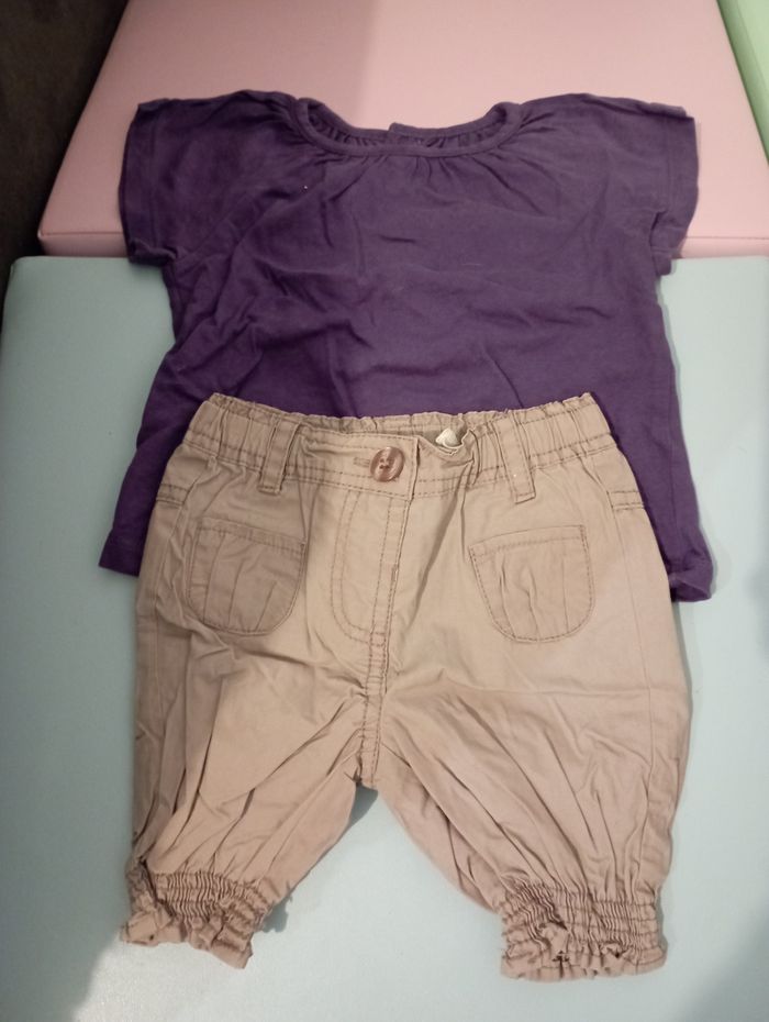 Ensemble short et haut manches courtes 6 mois - photo numéro 1